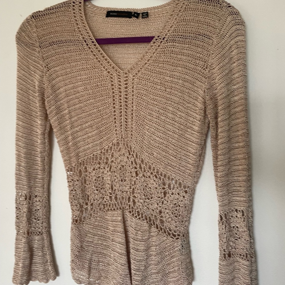 Elegant Beige Knit SweaterBCBG